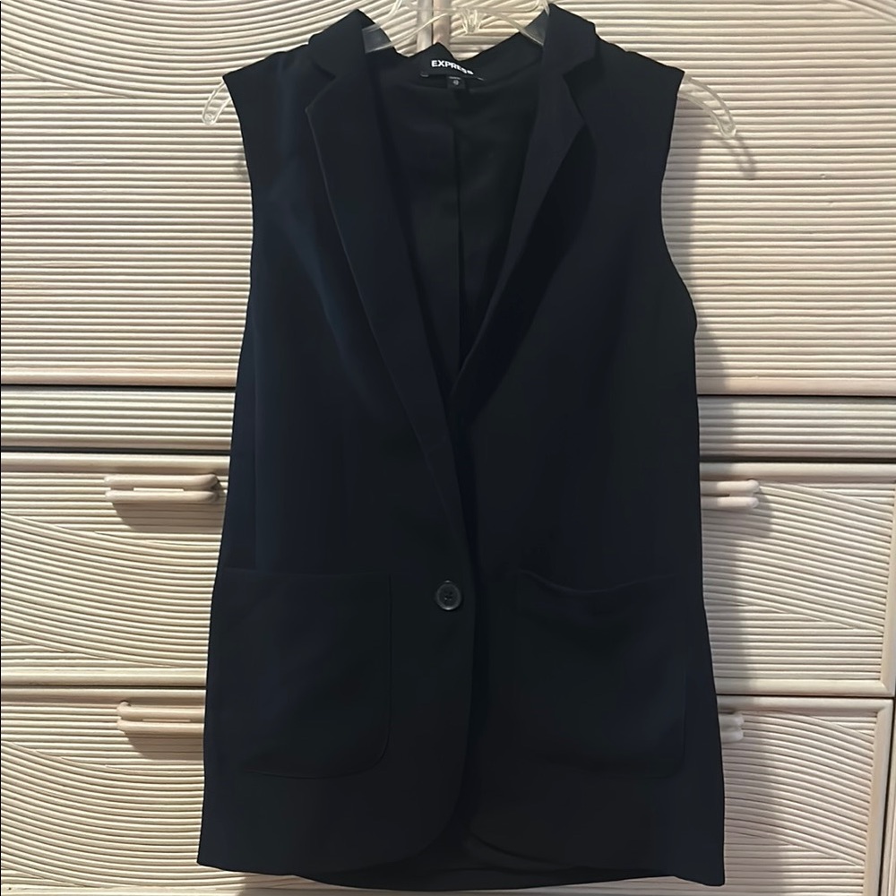 Express Black Tailored Vest